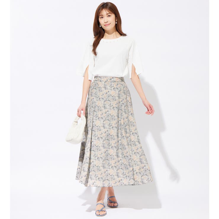 水彩柄フレアースカート | alotta | 詳細画像6 