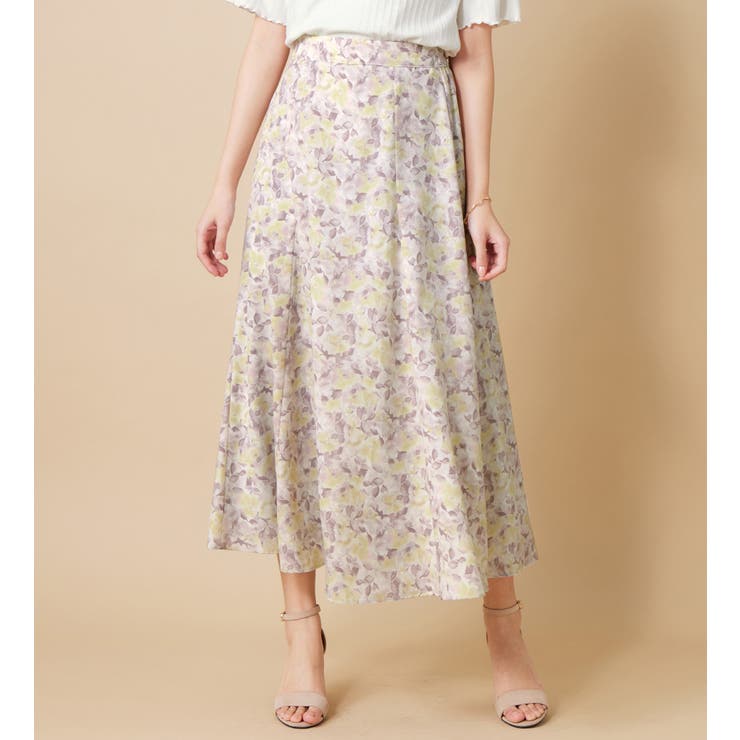 水彩柄フレアースカート | alotta | 詳細画像9 