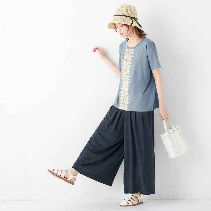 ブルー | ガーデンレースプルオーバー | Viola e Viola