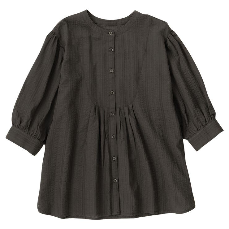 チャコール | ドビー素材ギャザーチュニック | Viola e Viola