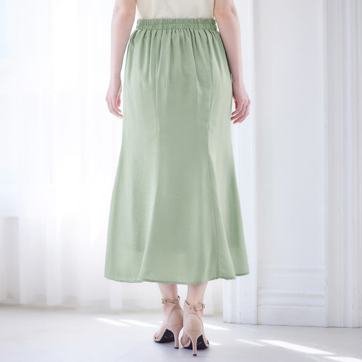 麻調カラーマーメイドスカート | alotta | 詳細画像5 