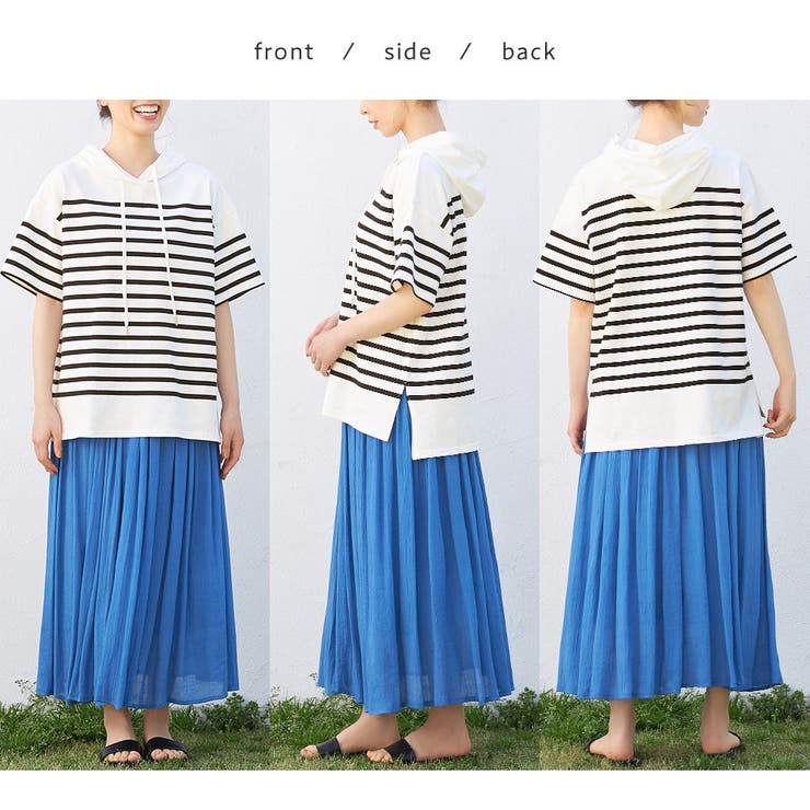 綿１００％ゆるパーカープルオーバー | Viola e Viola | 詳細画像1 