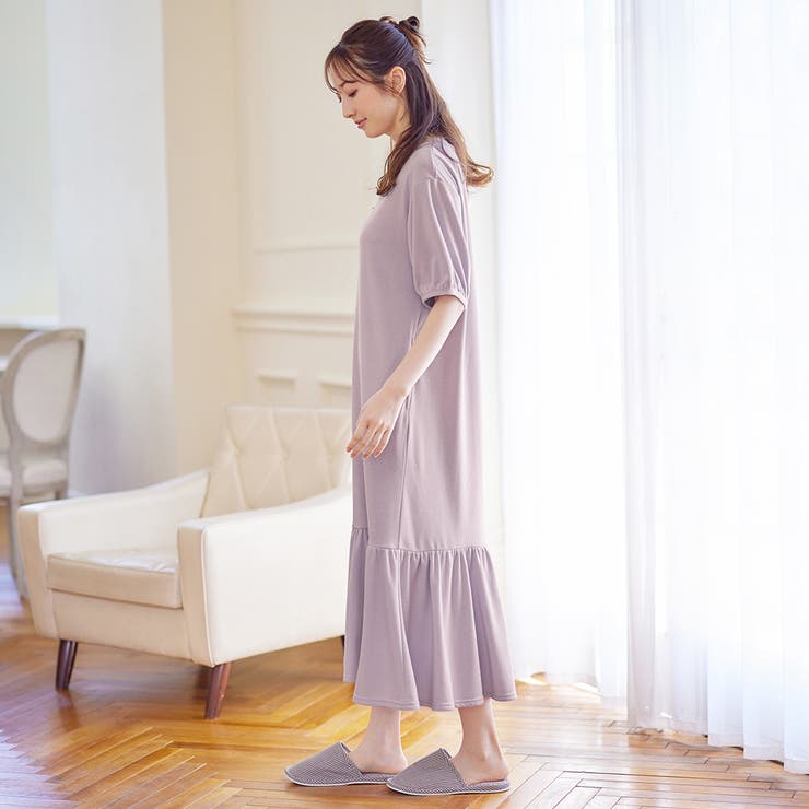 やわらかパイル裾フリルワンピース | alotta | 詳細画像5 