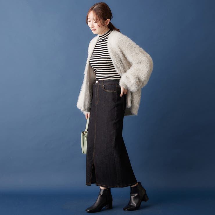 フレアー袖ボーダーニットトップス     | alotta | 詳細画像9 