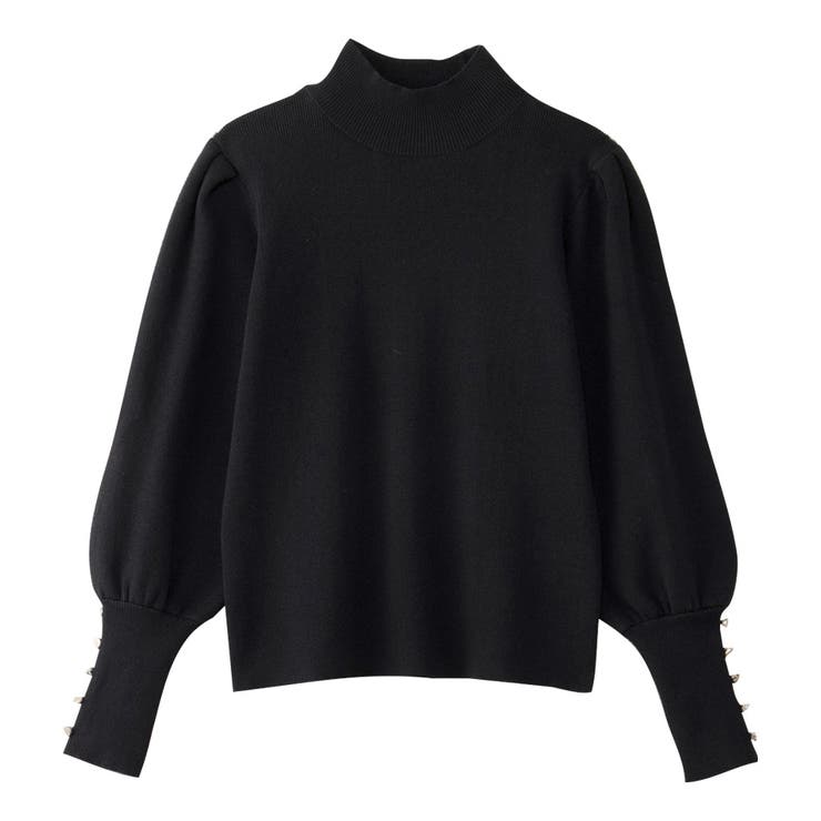 ゴールドボタンパフ袖もっちりニット    | alotta | 詳細画像14 