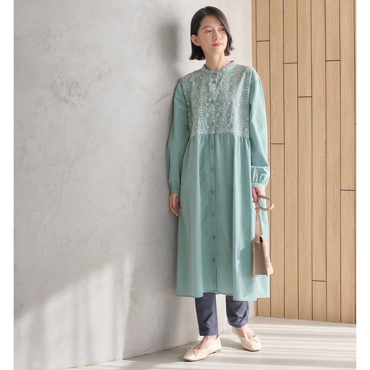 刺しゅうの大人シャツワンピース | Viola e Viola | 詳細画像4 