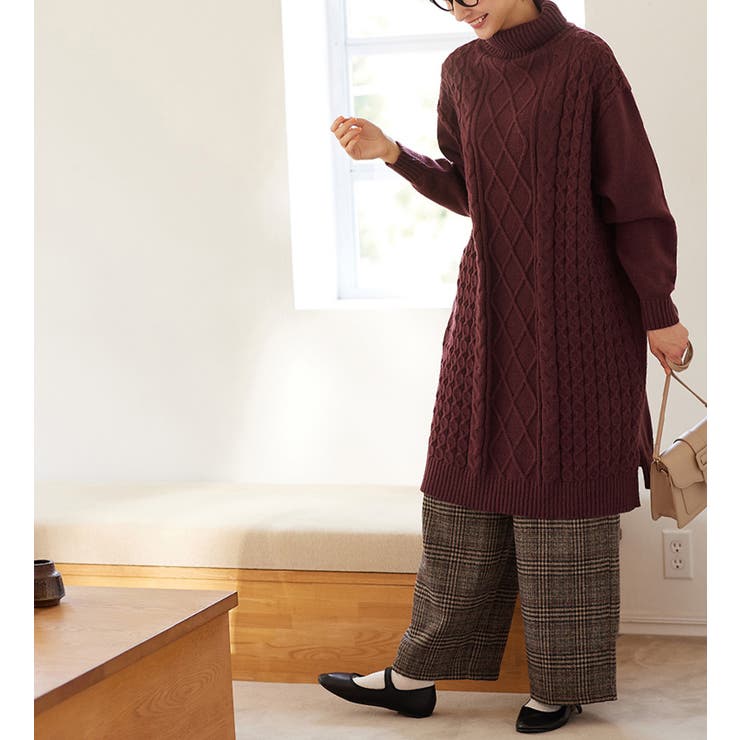 ふんわりケーブルニットワンピ | Viola e Viola | 詳細画像9 