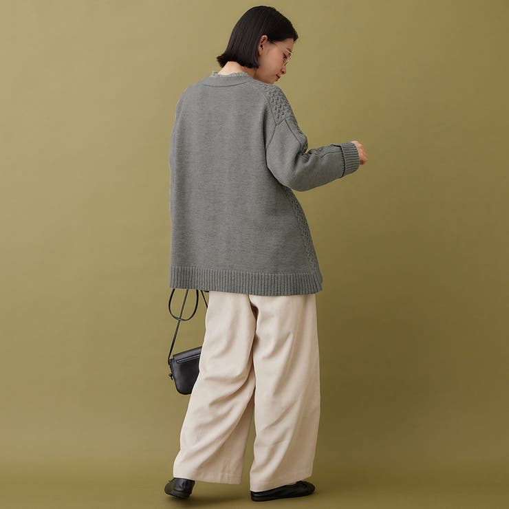 ケーブル柄フレアカーディガン | Viola e Viola | 詳細画像8 