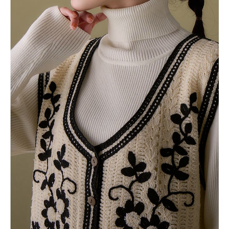 お花刺しゅうクロシェベスト | Viola e Viola | 詳細画像7 