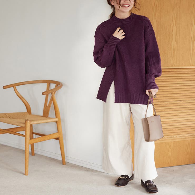機能付サイドスリットハイネックニット | Viola e Viola | 詳細画像21 