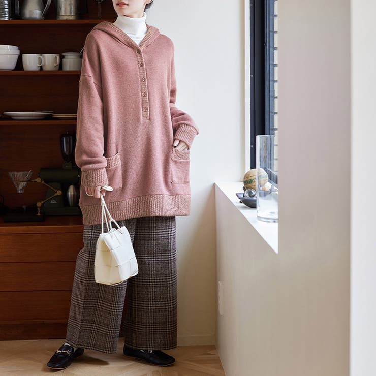 ニット風カットソーパーカーチュニック | Viola e Viola | 詳細画像4 