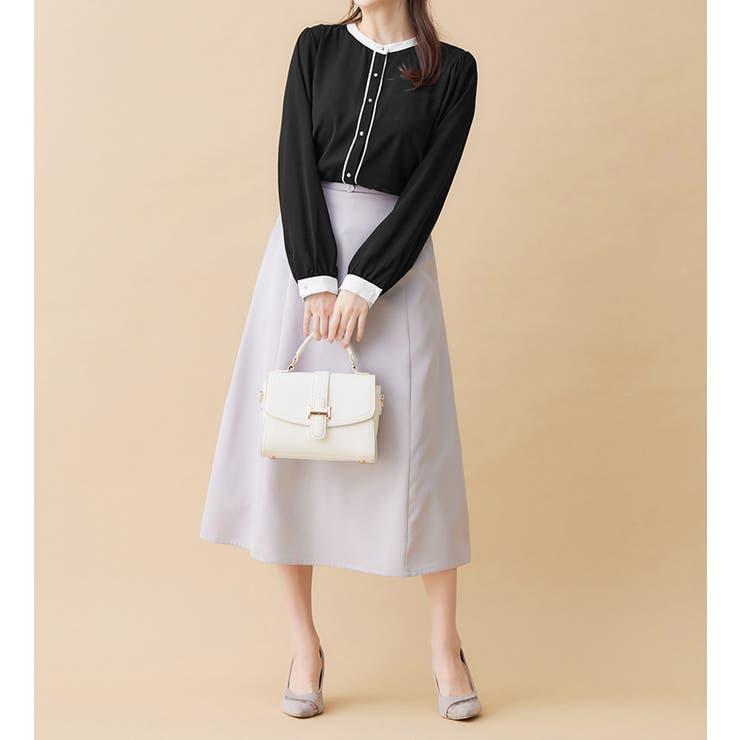 バイカラーパール調ボタンブラウス     | alotta | 詳細画像9 