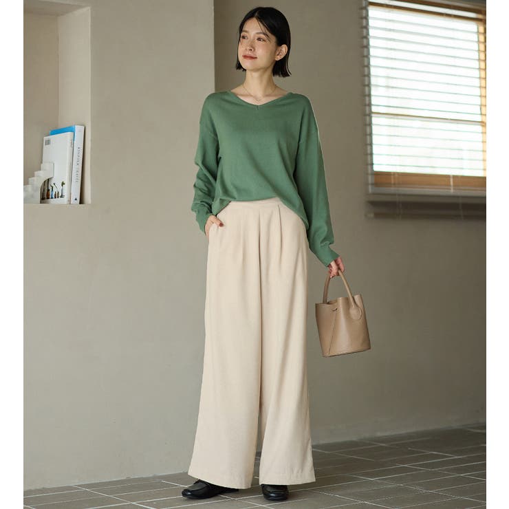 裏地あったかふんわり裏起毛ワイドパンツ | Viola e Viola | 詳細画像12 