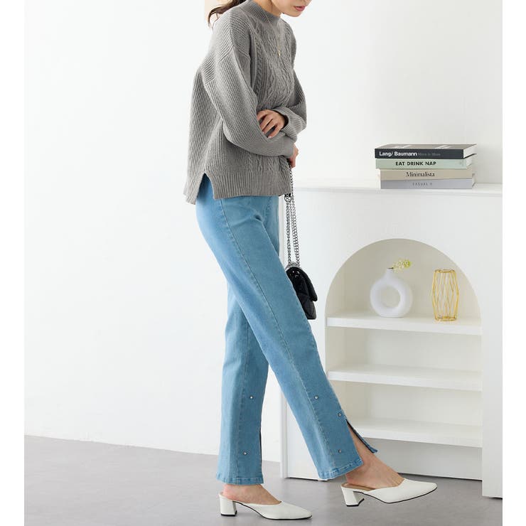 ケーブル柄ハイネックニットプルオーバー | alotta | 詳細画像28 