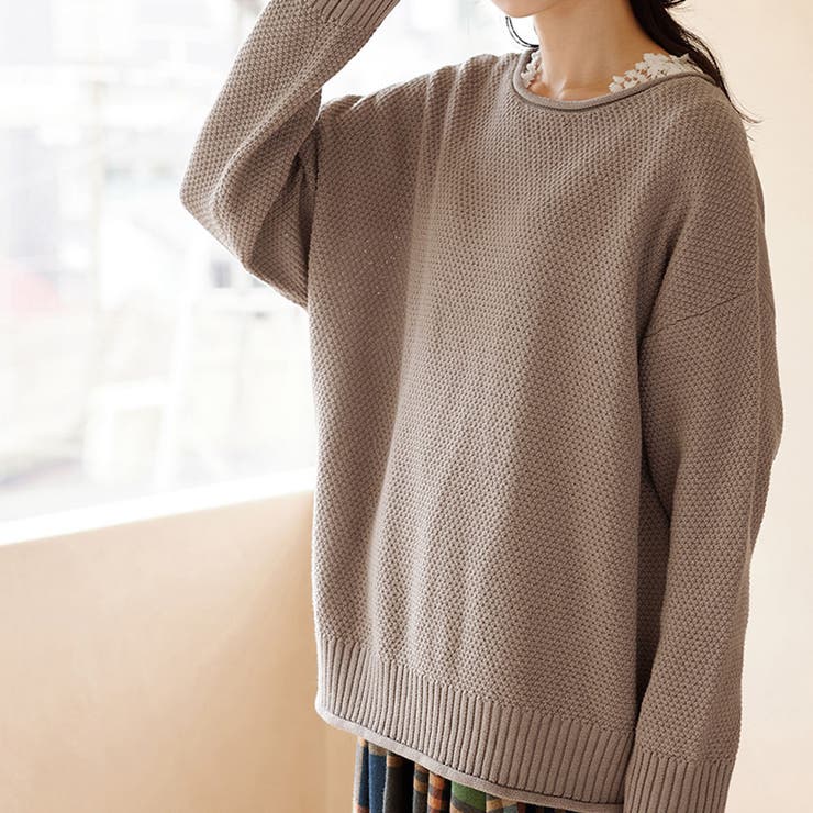 綿１００％鹿の子編みゆるニット | Viola e Viola | 詳細画像10 