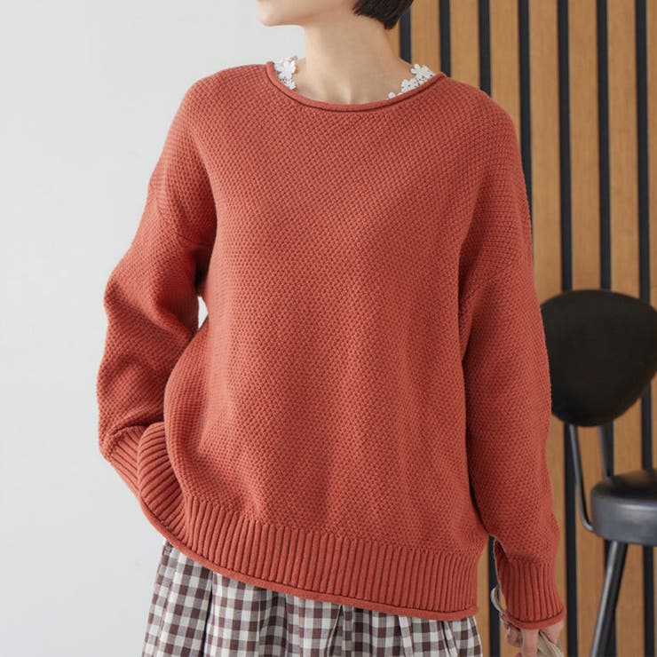 綿１００％鹿の子編みゆるニット | Viola e Viola | 詳細画像1 