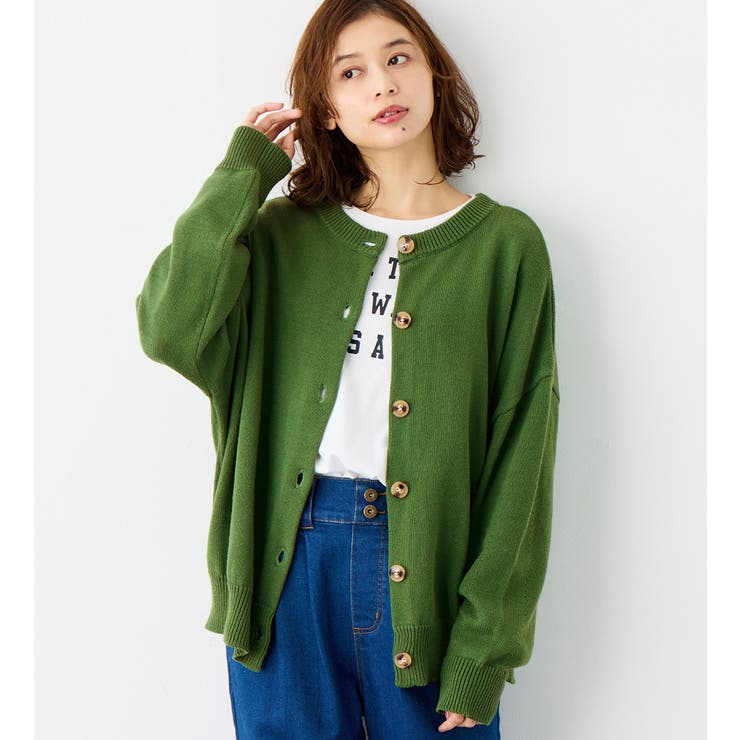 フォレストグリーン | 綿１００％ニットカーデ | Viola e Viola