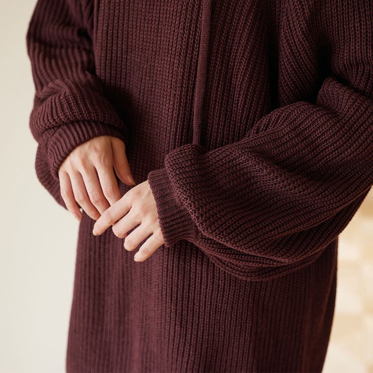 バルーン袖ゆるパーカーニット | Viola e Viola | 詳細画像4 