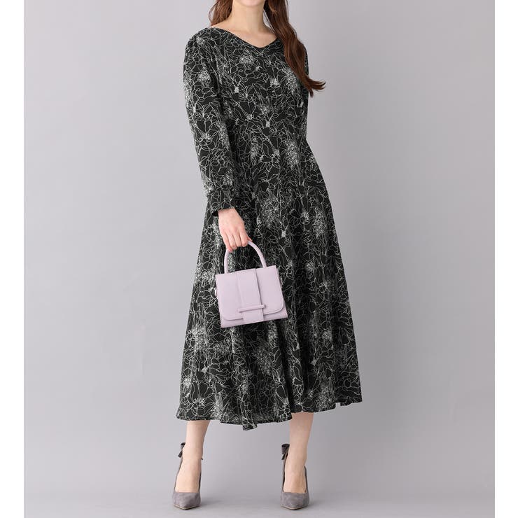 ふんわり裏起毛花柄ワンピース | alotta | 詳細画像20 