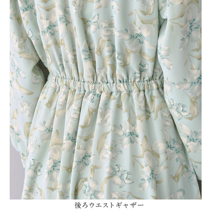 ふんわり裏起毛花柄ワンピース[品番：ATTW0007316]｜alotta