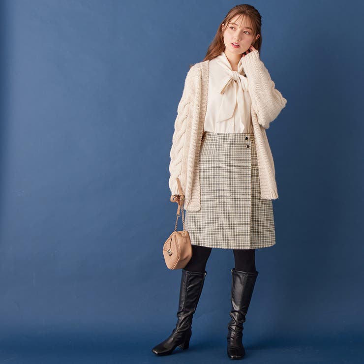 ラメツイードラップ風ミニスカート     | alotta | 詳細画像6 