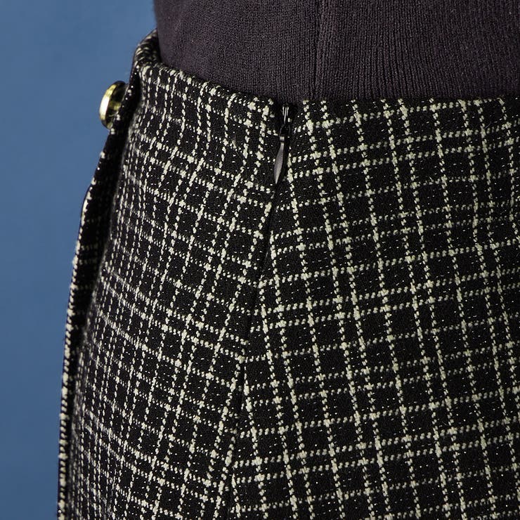 ラメツイードラップ風ミニスカート     | alotta | 詳細画像4 