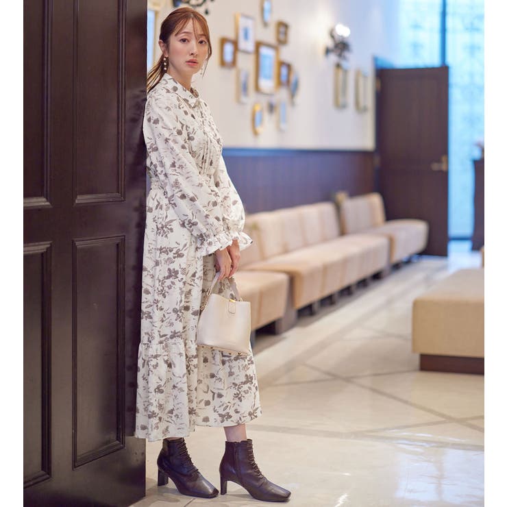 衿付ピンタック花柄ワンピース       | alotta | 詳細画像9 