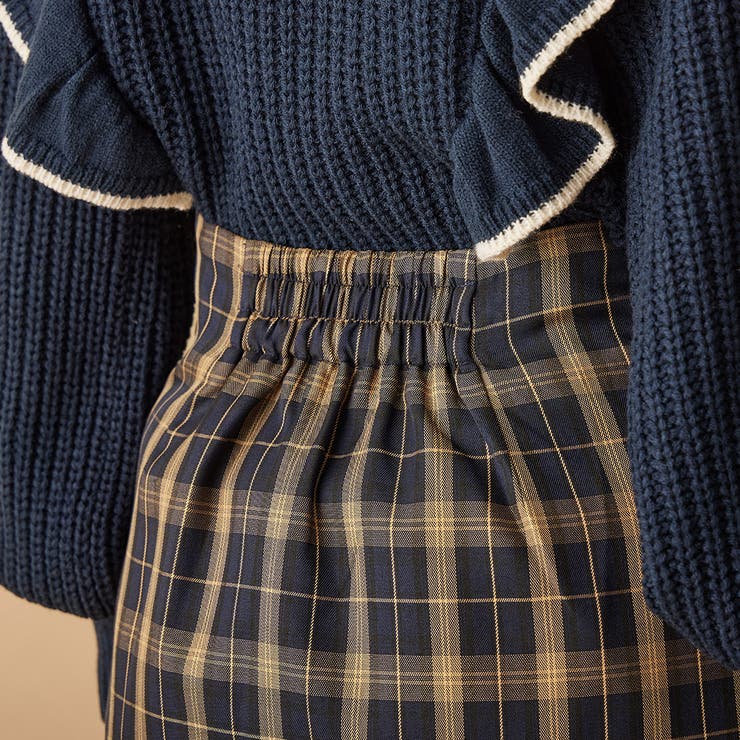 ラップデザインチェック柄タイトスカート  | alotta | 詳細画像6 