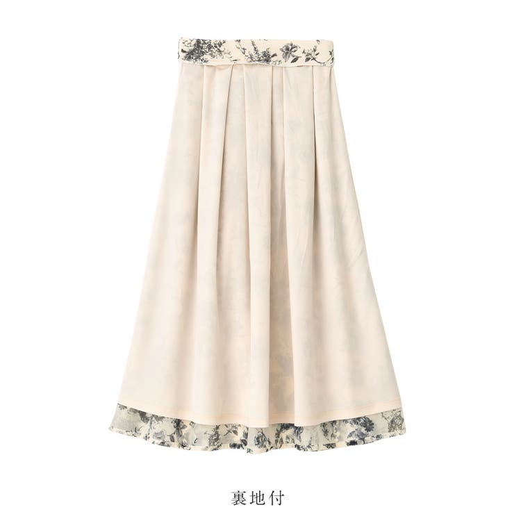 ウエストリボン付花柄フレアースカート | alotta | 詳細画像5 