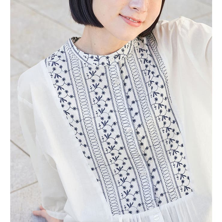 刺しゅうデザインシャツチュニック | Viola e Viola | 詳細画像25 