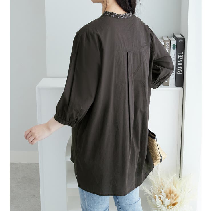 刺しゅうデザインシャツチュニック | Viola e Viola | 詳細画像4 