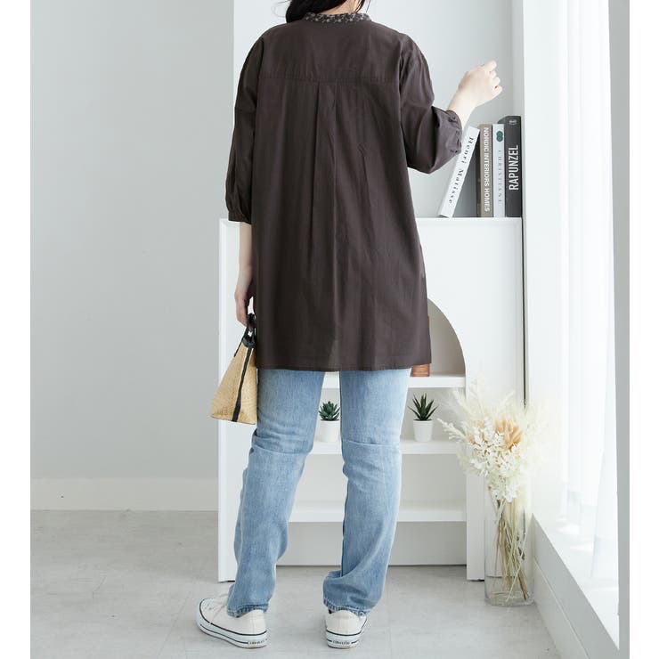 刺しゅうデザインシャツチュニック | Viola e Viola | 詳細画像8 