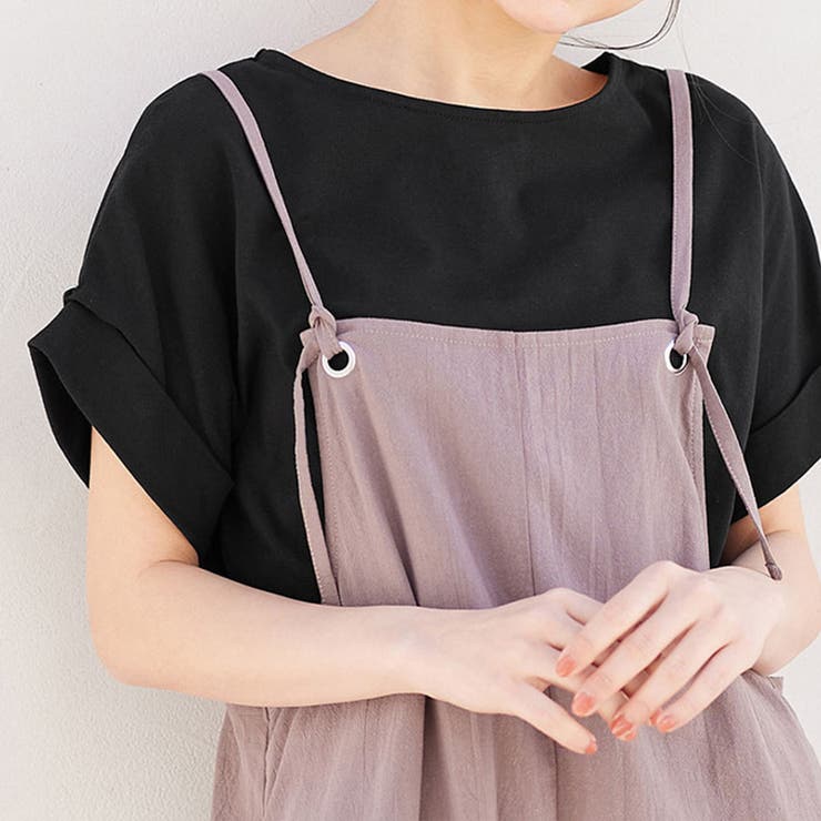 ブラック | さらひやコットン前後２ＷＡＹトップス | Viola e Viola