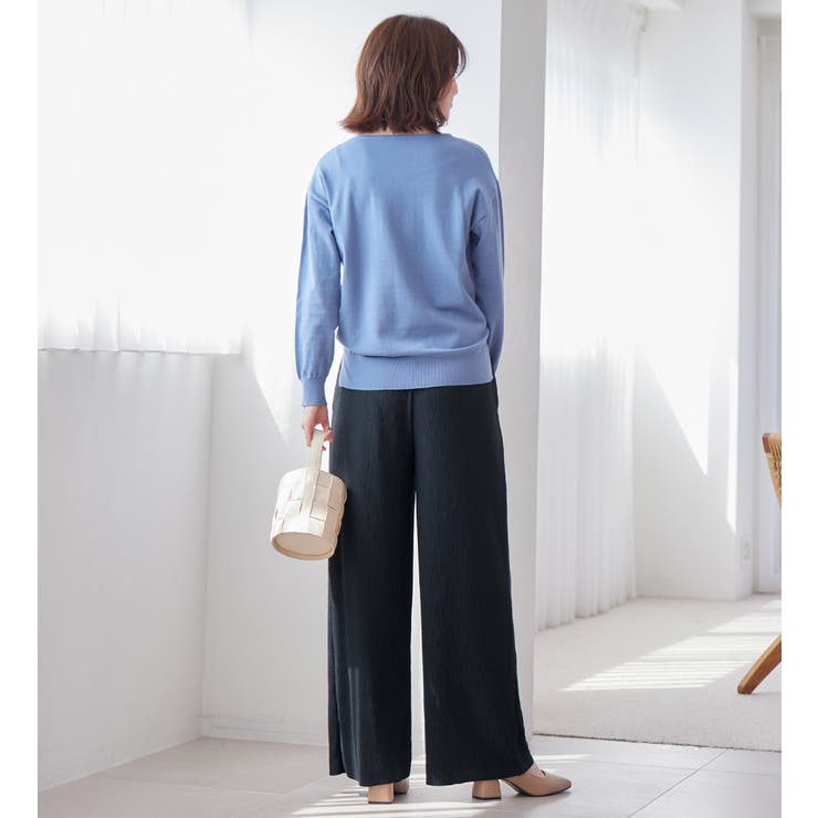 楽ちんきれいセミワイドパンツ | Viola e Viola | 詳細画像16 