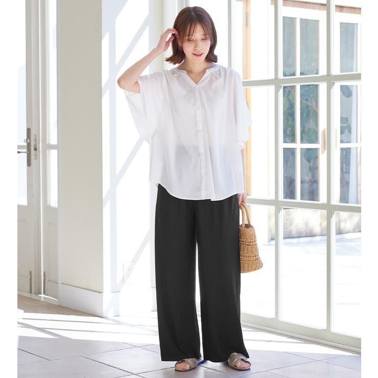 楽ちんきれいセミワイドパンツ | Viola e Viola | 詳細画像30 