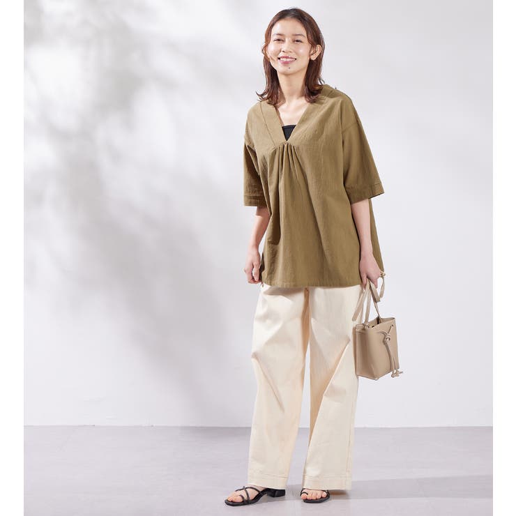 綿１００％Ⅴネックブラウス | Viola e Viola | 詳細画像8 