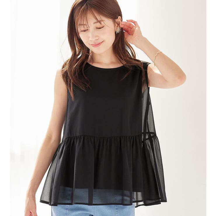 リネンブレンドブラウス - ブラック - レディース | H&M JP