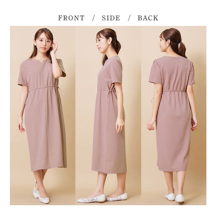 カットジョーゼットドロスト使いワンピース | alotta | 詳細画像3 