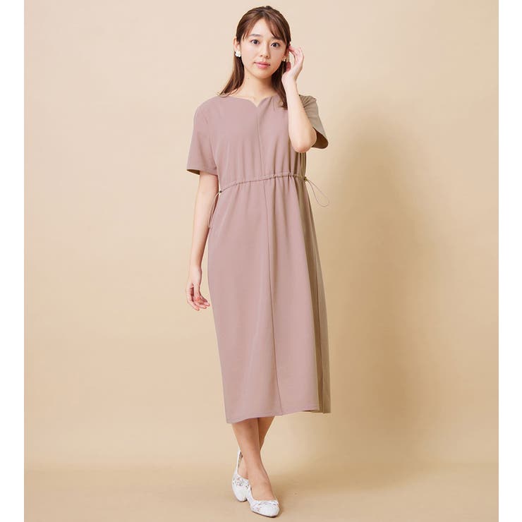 カットジョーゼットドロスト使いワンピース | alotta | 詳細画像8 