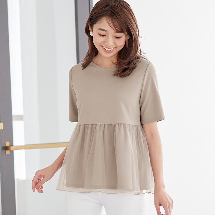 上品チュールペプラムＴシャツ | alotta | 詳細画像14 