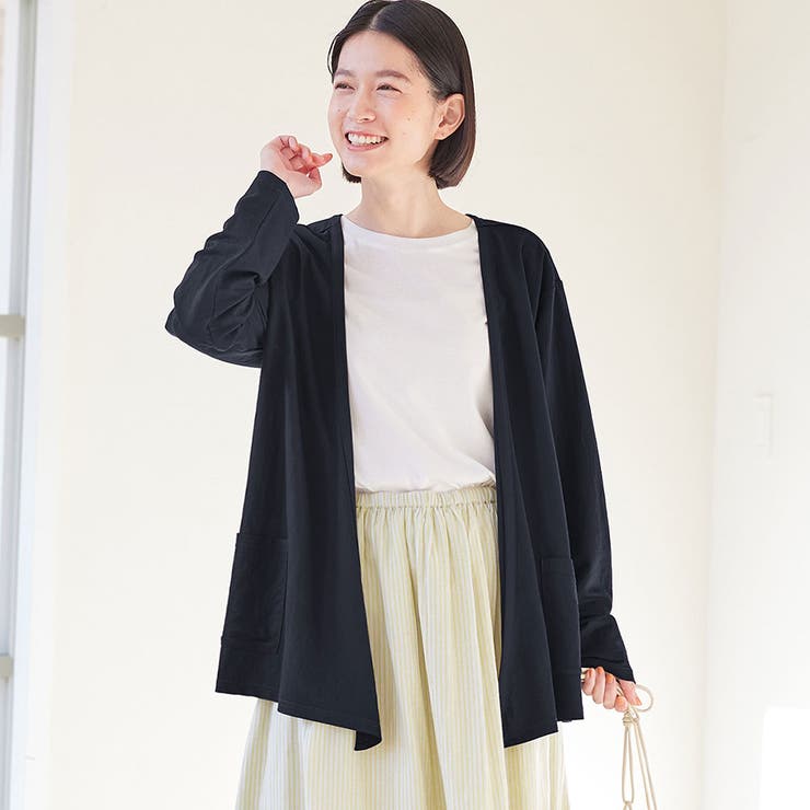 ネイビー | ひんやり冷感カーディガン＜ミドル丈＞ | Viola e Viola