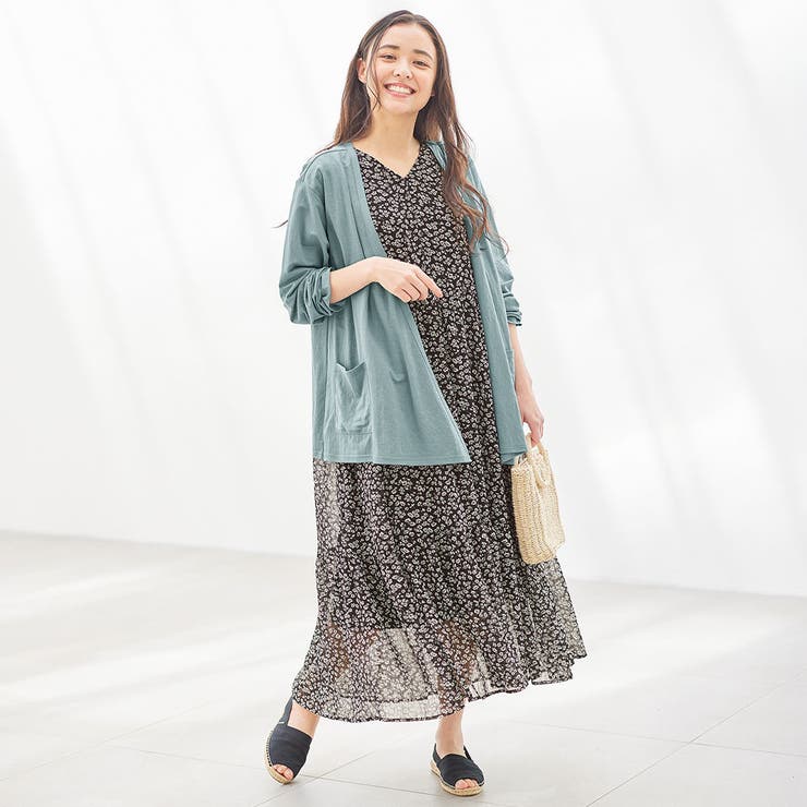 スモーキーブルー | ひんやり冷感カーディガン＜ミドル丈＞ | Viola e Viola