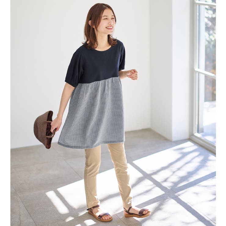 サッカーギンガム切替チュニック | Viola e Viola | 詳細画像6 