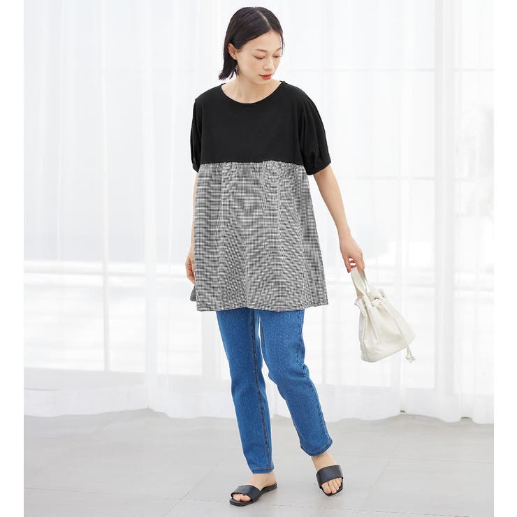 サッカーギンガム切替チュニック | Viola e Viola | 詳細画像9 