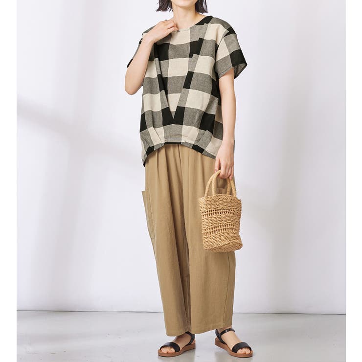 ビッグチェック裾タックブラウス | Viola e Viola | 詳細画像7 