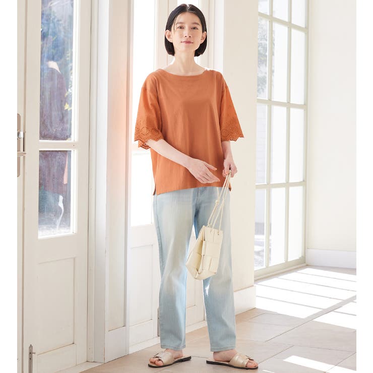 綿１００％袖立体レース切替Ｔシャツ | Viola e Viola | 詳細画像9 