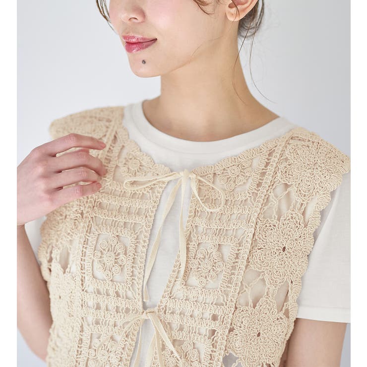 カギ針風前後２ＷＡＹベスト | Viola e Viola | 詳細画像4 