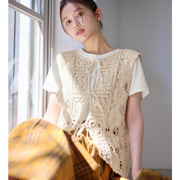 カギ針風前後２ＷＡＹベスト | Viola e Viola | 詳細画像6 