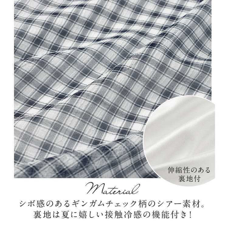 最終値下げ　新品未使用タグ付ポエティック　シアーギンガムチェックワンピ　サックス シアーギンガムチェックワンピース[品番：ATTW0007290]｜alotta