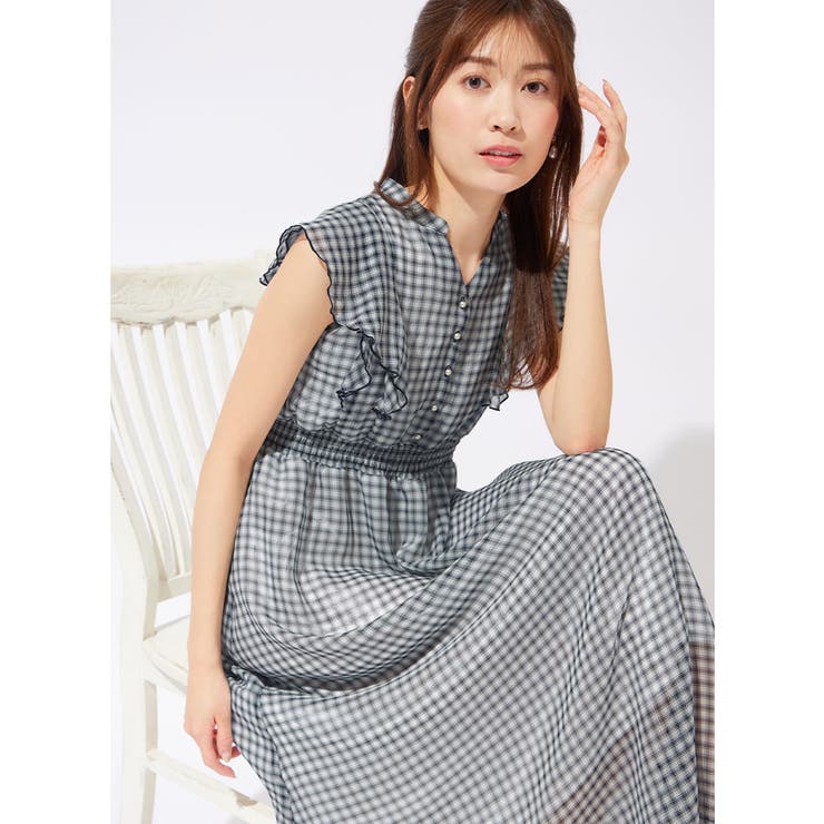 今ならほぼ即納！ シアーギンガムチェックワンピース[品番：ATTW0007290]｜alotta ワンピース